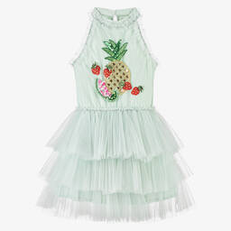 Tutu du Monde-Girls Mint Green Sequin Tulle Dress | Childrensalon Outlet