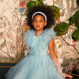Tutu du Monde-Girls Pale Blue Tulle Dress | Childrensalon Outlet