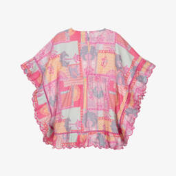 Tutu du Monde-Girls Pink Printed Cotton Kaftan | Childrensalon Outlet