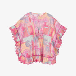 Tutu du Monde-Girls Pink Printed Cotton Kaftan | Childrensalon Outlet
