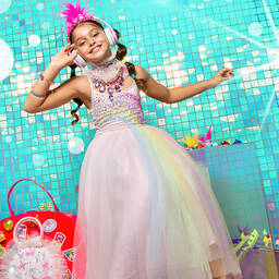 Tutu du Monde-Girls Pink Rainbow Tulle Trolls Dress | Childrensalon Outlet