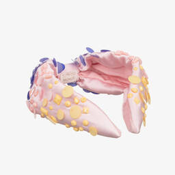 Tutu du Monde-Girls Pink Sequin & Bead Hairband | Childrensalon Outlet