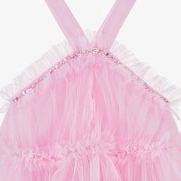 Tutu du Monde-Girls Pink Tiered Ruffle Tulle Dress | Childrensalon Outlet