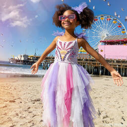 Tutu du Monde-Girls Purple Beaded Tulle Barbie Dress | Childrensalon Outlet