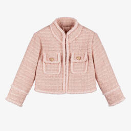 Tutu du Monde-Girls Sparkle Pink Tweed Blazer | Childrensalon Outlet