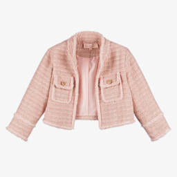 Tutu du Monde-Girls Sparkle Pink Tweed Blazer | Childrensalon Outlet