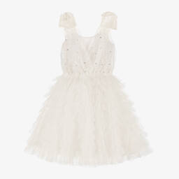 Tutu du Monde-Girls Sparkling Ivory Tulle Gown | Childrensalon Outlet