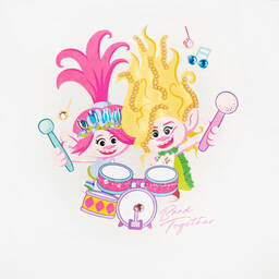 Tutu du Monde-Белая хлопковая футболка Trolls для девочек | Childrensalon Outlet