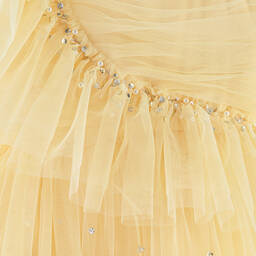 Tutu du Monde-Girls Yellow Tulle & Sequin Dress | Childrensalon Outlet