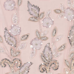 Tutu du Monde-Розовое платье из тюля с ручной вышивкой бисером | Childrensalon Outlet