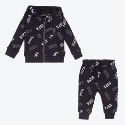 U.S. Polo Assn.-Baby Boys Blue Logo Tracksuit | Childrensalon Outlet