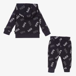 U.S. Polo Assn.-Baby Boys Blue Logo Tracksuit | Childrensalon Outlet