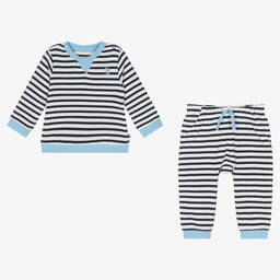 U.S. Polo Assn.-Baby Boys Blue Striped Tracksuit | Childrensalon Outlet