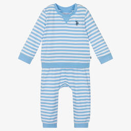 U.S. Polo Assn.-Baby Boys Striped Trouser Set | Childrensalon Outlet