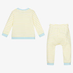 U.S. Polo Assn.-Baby Boys Yellow Cotton Trouser Set | Childrensalon Outlet