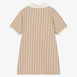 U.S. Polo Assn.-Boys Beige & Ivory Cotton Jersey Polo Shirt | Childrensalon Outlet