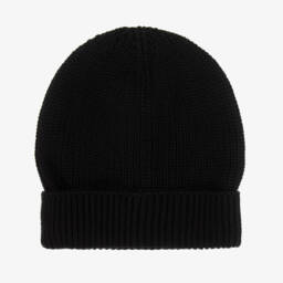 U.S. Polo Assn.-Boys Black Cotton Knit Hat | Childrensalon Outlet