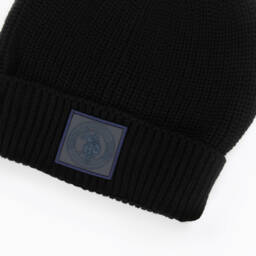 U.S. Polo Assn.-Boys Black Cotton Knit Hat | Childrensalon Outlet