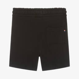 U.S. Polo Assn.-Boys Black Cotton Logo Shorts | Childrensalon Outlet
