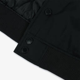 U.S. Polo Assn.-Boys Black & Grey Hooded Jacket with Double Horsemen Logo | Childrensalon Outlet