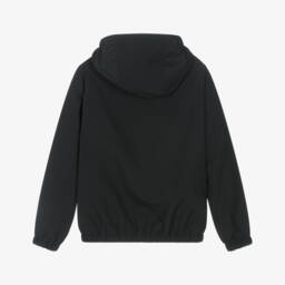 U.S. Polo Assn.-Boys Black Hooded Jacket With Fleece Lining | Childrensalon Outlet