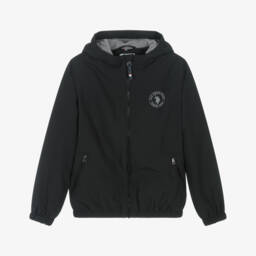 U.S. Polo Assn.-Boys Black Hooded Jacket With Fleece Lining | Childrensalon Outlet