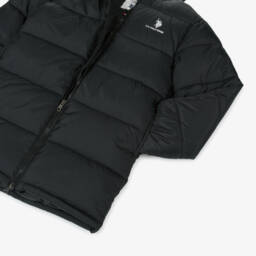 U.S. Polo Assn.-Boys Black Water Repellent Puffer Coat | Childrensalon Outlet