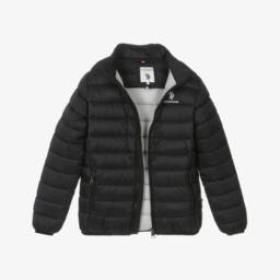 U.S. Polo Assn.-Boys Black Water Resistant Puffer Jacket | Childrensalon Outlet