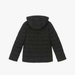 U.S. Polo Assn.-Boys Black Water Resistant Puffer Jacket With Hood | Childrensalon Outlet