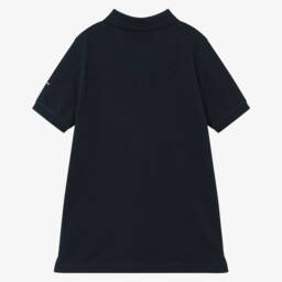 U.S. Polo Assn.-Boys Blue Checkerboard Polo Shirt with Double Horsemen Logo | Childrensalon Outlet