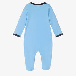 U.S. Polo Assn.-Boys Blue Cotton Babygrow | Childrensalon Outlet
