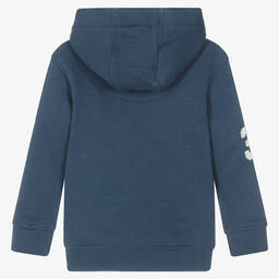 U.S. Polo Assn.-Boys Blue Cotton Logo Hoodie | Childrensalon Outlet