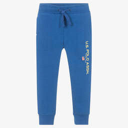 U.S. Polo Assn.-Boys Blue Cotton Logo Joggers | Childrensalon Outlet