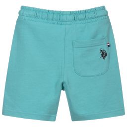 U.S. Polo Assn.-Boys Blue Cotton Logo Shorts | Childrensalon Outlet