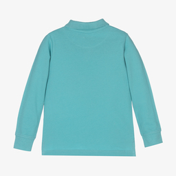 U.S. Polo Assn.-Boys Blue Cotton Polo Shirt | Childrensalon Outlet