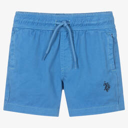 U.S. Polo Assn.-Boys Blue Cotton Shorts | Childrensalon Outlet