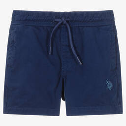 U.S. Polo Assn.-Boys Blue Cotton Shorts | Childrensalon Outlet