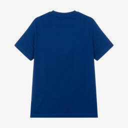 U.S. Polo Assn.-Boys Blue Cotton T-Shirt with Graphic Logo Print | Childrensalon Outlet