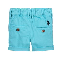 U.S. Polo Assn.-Boys Blue Cotton Twill Shorts | Childrensalon Outlet