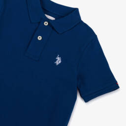 U.S. Polo Assn.-Boys Blue Double Horsemen Polo Shirt | Childrensalon Outlet
