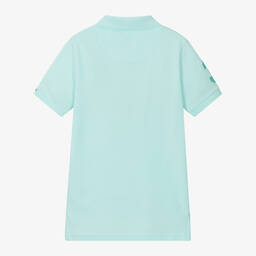 U.S. Polo Assn.-Boys Blue Embroidered Cotton Polo Shirt | Childrensalon Outlet