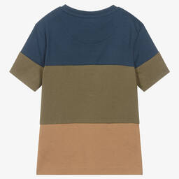 U.S. Polo Assn.-Boys Blue & Green Cotton T-Shirt | Childrensalon Outlet