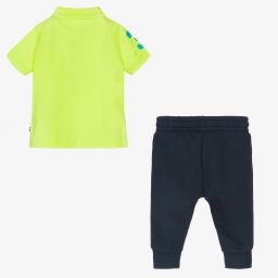 U.S. Polo Assn.-Boys Blue & Green Trouser Set | Childrensalon Outlet
