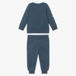 U.S. Polo Assn.-Boys Blue Jersey Tracksuit with Double Horseman Logos | Childrensalon Outlet