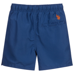 U.S. Polo Assn.-Boys Blue Logo Swim Shorts | Childrensalon Outlet