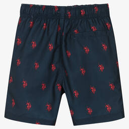 U.S. Polo Assn.-Boys Blue Logo Swim Shorts | Childrensalon Outlet