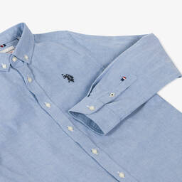 U.S. Polo Assn.-Boys Blue Oxford Cotton Shirt | Childrensalon Outlet