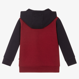 U.S. Polo Assn.-Boys Blue & Red Cotton Hoodie | Childrensalon Outlet