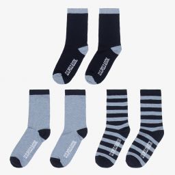 U.S. Polo Assn.-Boys Blue Socks (3 Pack) | Childrensalon Outlet