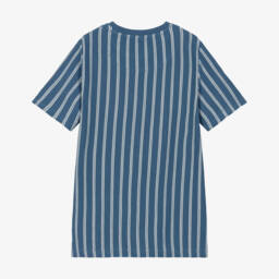 U.S. Polo Assn.-Boys Blue & White Striped Cotton Knit T-Shirt | Childrensalon Outlet